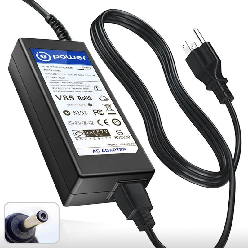 T POWER T-Power 19V Charger for ASUS Dual-Band RT-N66U RT-N65U RT-AC66U RT-AC68U RT-AC68W RT-AC68P RT-AC68R N750 N900 AC1750 AC1900 Gigabit Wi-Fi Router Power Supply Charger - Image 1